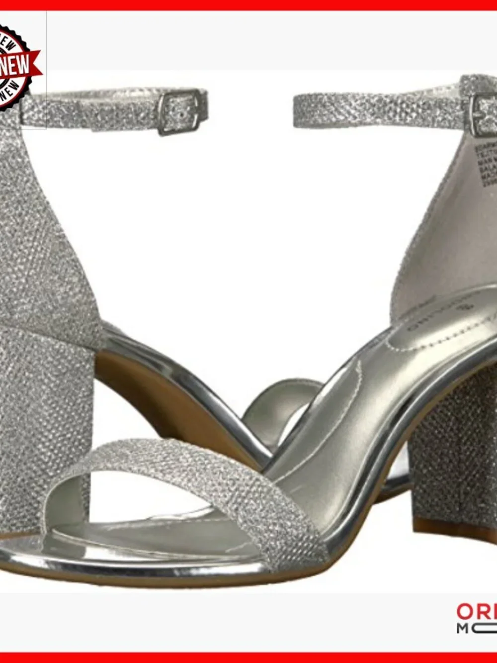 Heeled Sandals with Ankle Strap, Padded Footbed, Flexible Sole